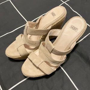 UGG tawnie suede espadrille wedges